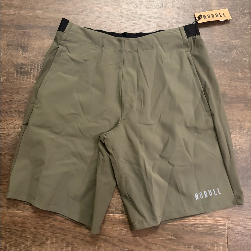 NOBULL Men's Olive Shorts - Medium